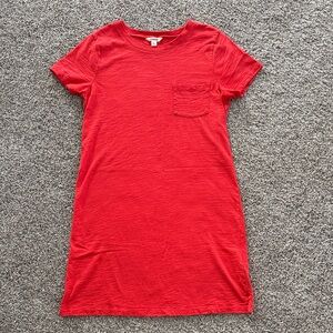 Goodthreads Red Crewneck Short Sleeve Dress